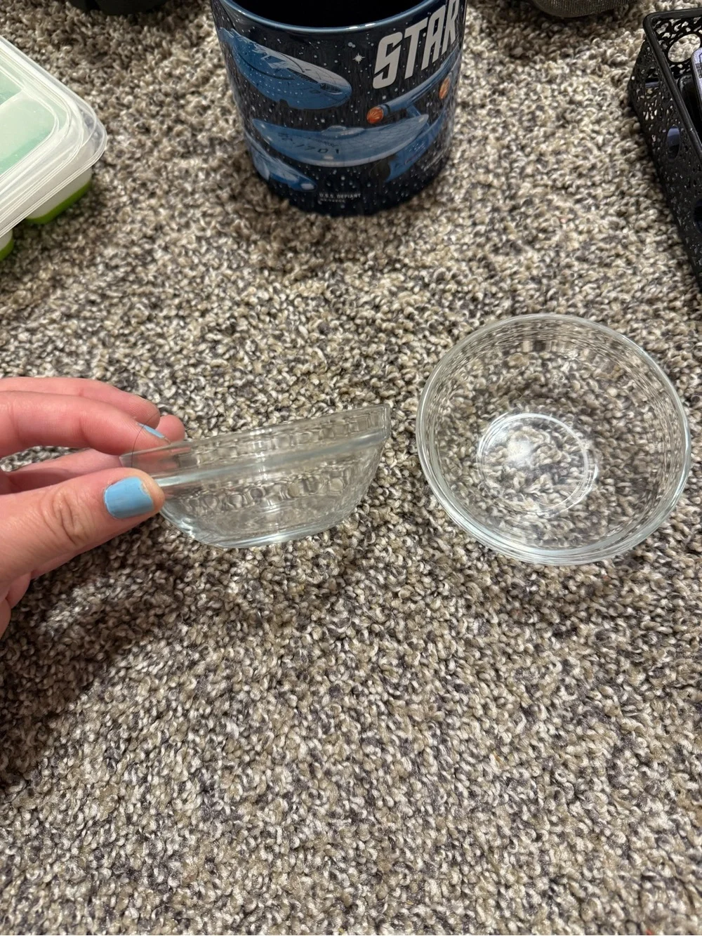 Clear Glass Prep Bowls - Set of 2